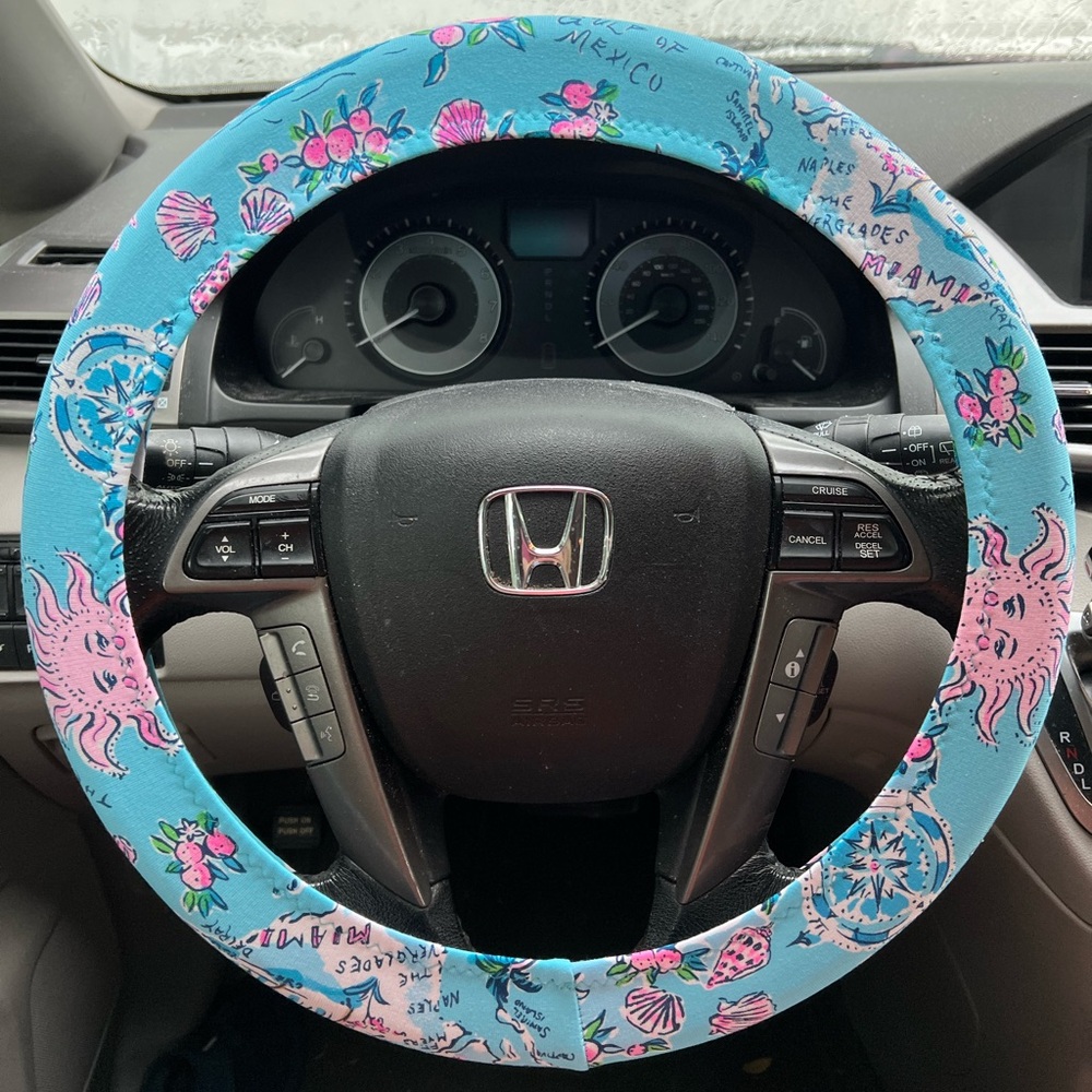 Florida Aqua Blue Steering Wheel Cover - Picture 2 of 4